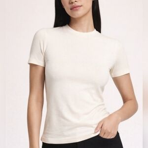 Skims Cotton Jersey Shirt Top Marble Small NWT